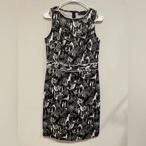 Grace Elements Black and White Patterned Mini Dress